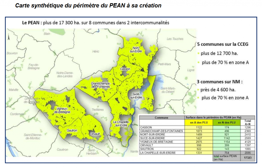 Carte du PEAN des 3 Vallées à sa création