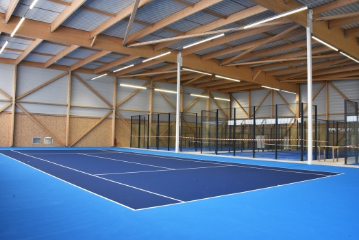 Halle de tennis-padel Claudette-Fontenay Couëron- intérieur